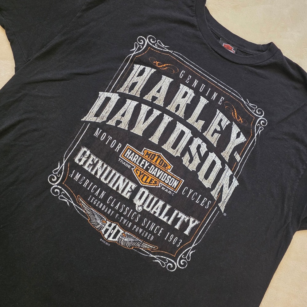 Harley Davidson T-Shirt Kandahar Air Base Afghanistan Men's XL Military 2017